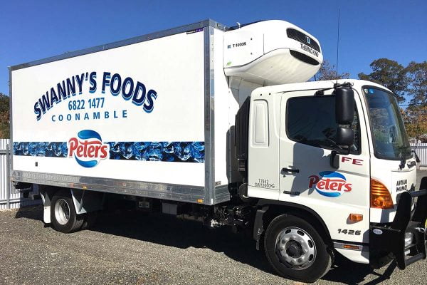STE Sales. Swanny's Foods Refrigerated Trucks